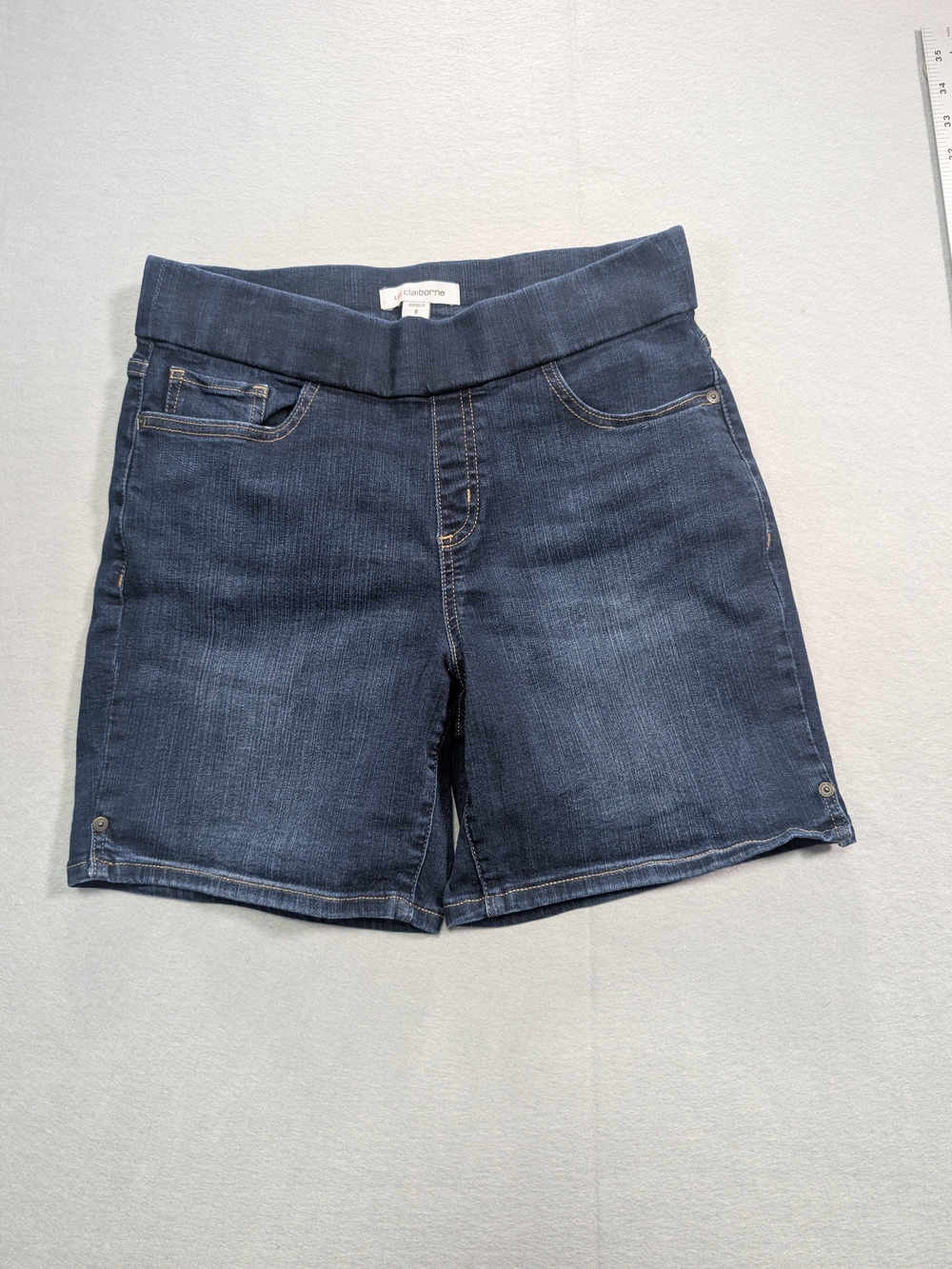 Liz Claiborne Dark Blue Denim Women’s Stretch Shorts A15